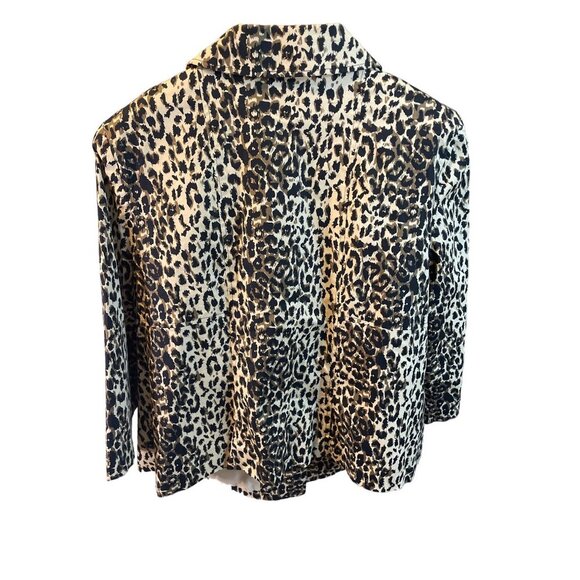 Ingredients Animal Spotted Print Four Button Swing Jacket Sz 1X - Picture 2 of 9
